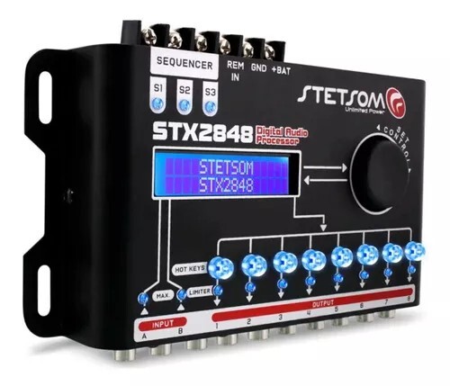 Stetsom STX2848/Digital Audio Processor/Dsp Crossover 2 Inputs 8 Outputs/Stetsom