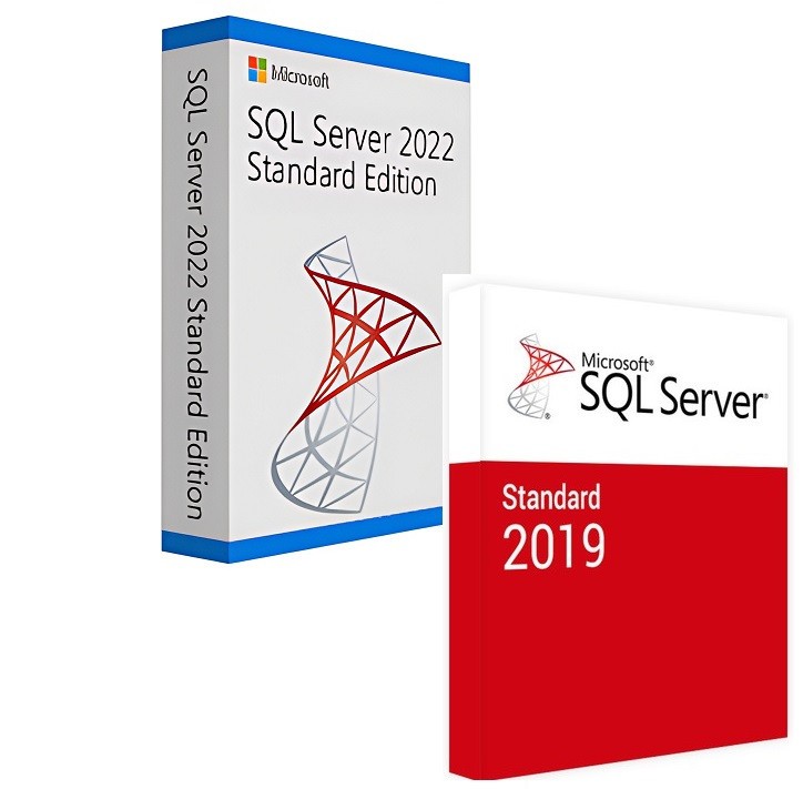 Microsoft SQL Server 2019 / 2022 Standard w CALs  DVD + License Pack