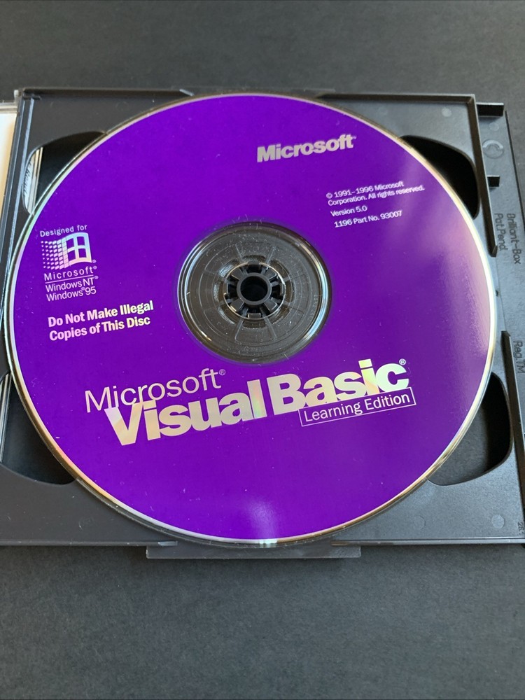 MICROSOFT VISUAL BASIC 5.0 LEARNING EDITION - w/CD KEY UNTESTED