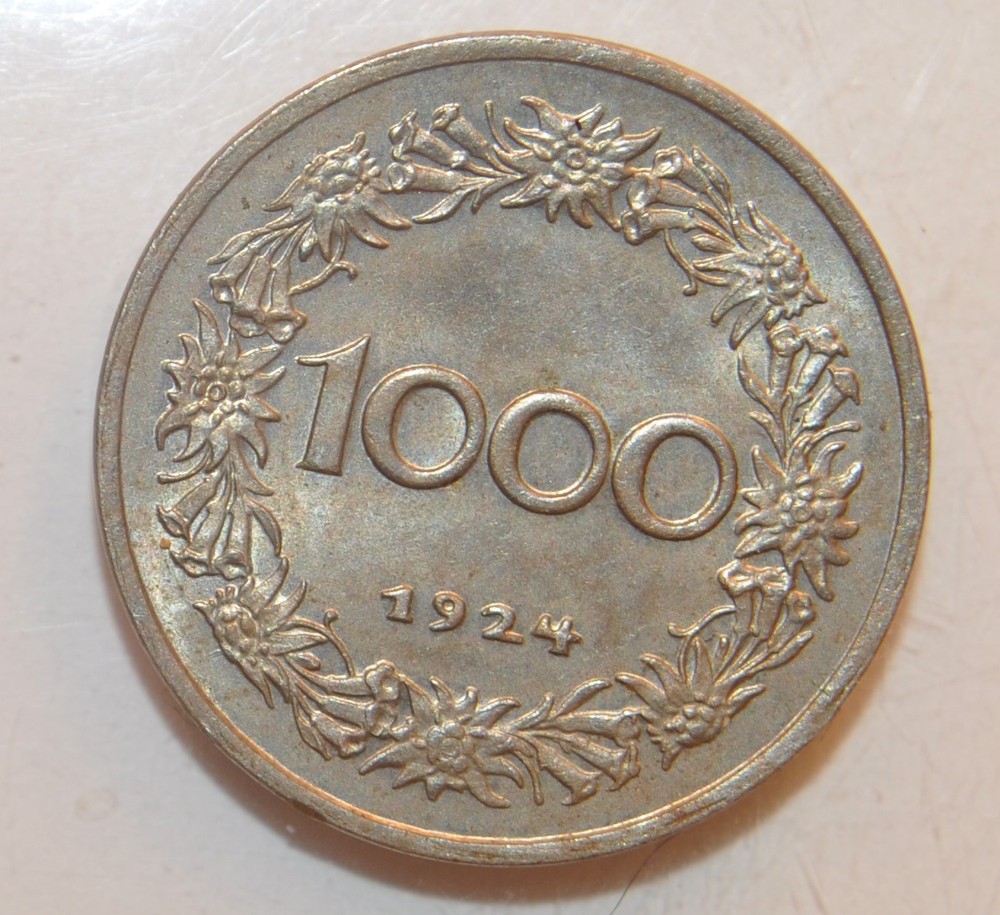 1924 Austria  1000 Kronen