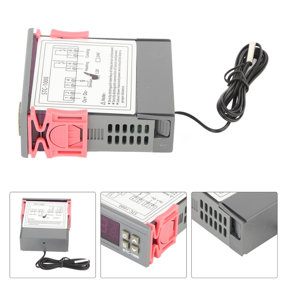 Digital Temperature Controller With Sensor STC-1000 Accurate Cooling And Hea