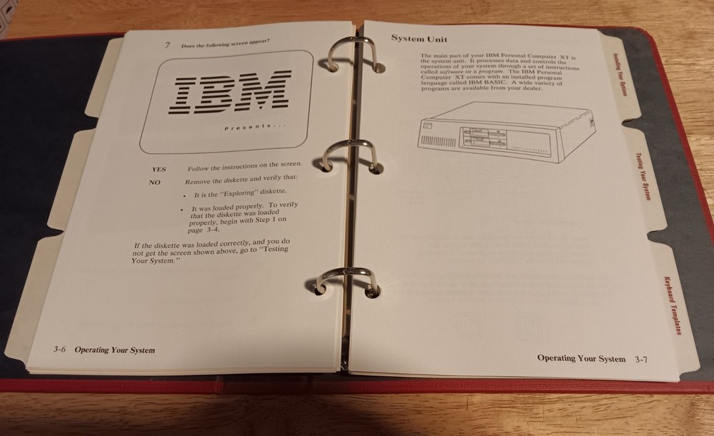 1986 IBM Reference Guide To Operations Personal Computer XT 6280085 - No Disks