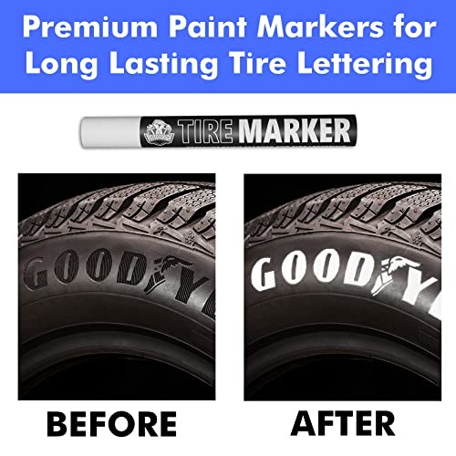White Tire Paint Marker Pens Permanent