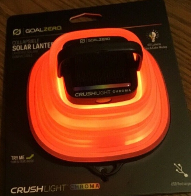 GOAL ZERO Crush Light SOLAR Powered Lantern with Multi Changing Colors # 32013