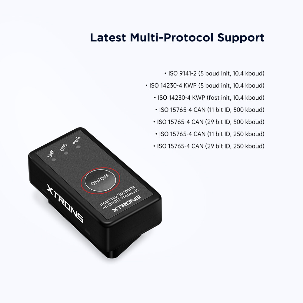 Mini Diagnostics Scanner OBD2 II Bluetooth Auto Power Switch Tools For Android