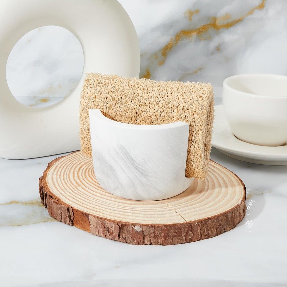 Diatomite Sponge Holder for Kitchen Sink Counter, Quick Drying, Fast Water Ab...