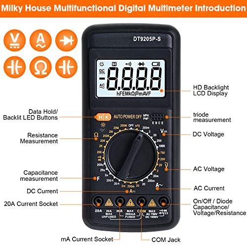 Digital Multimeter Tester, Multimeter Tester Pocket Voltmeter, Multicolored