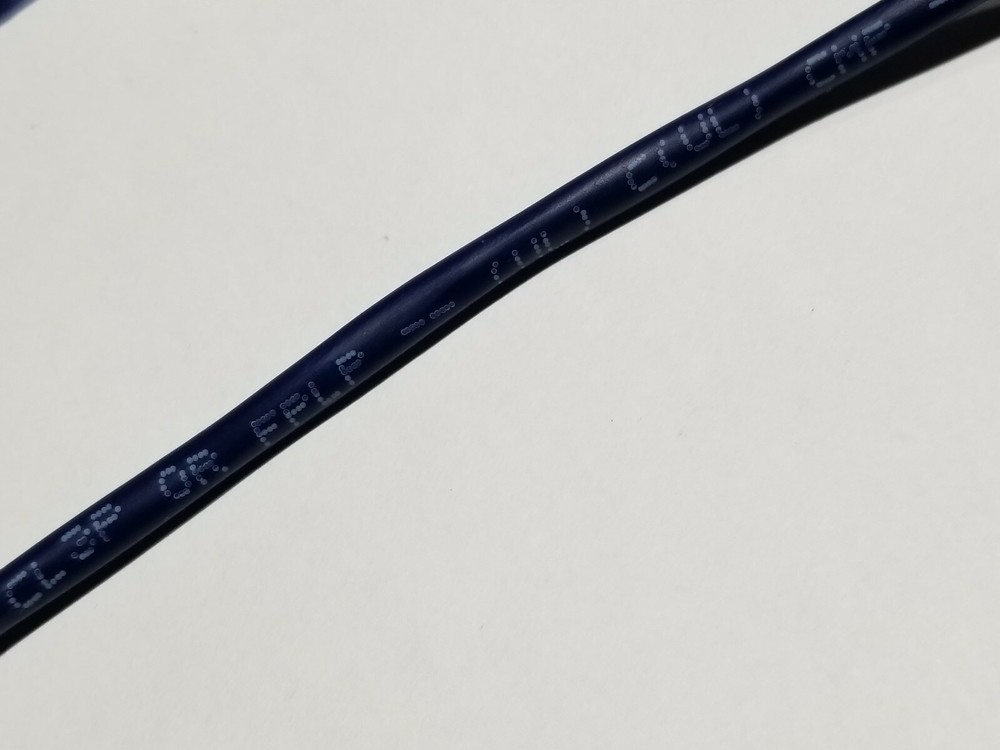 Carol E3602S 18/2C Solid Shielded Plenum Fire Alarm Wire Cable FPLP Blue /100ft