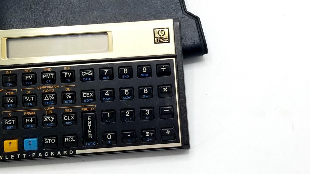 HP 12C Financial Calculator + Case - Works
