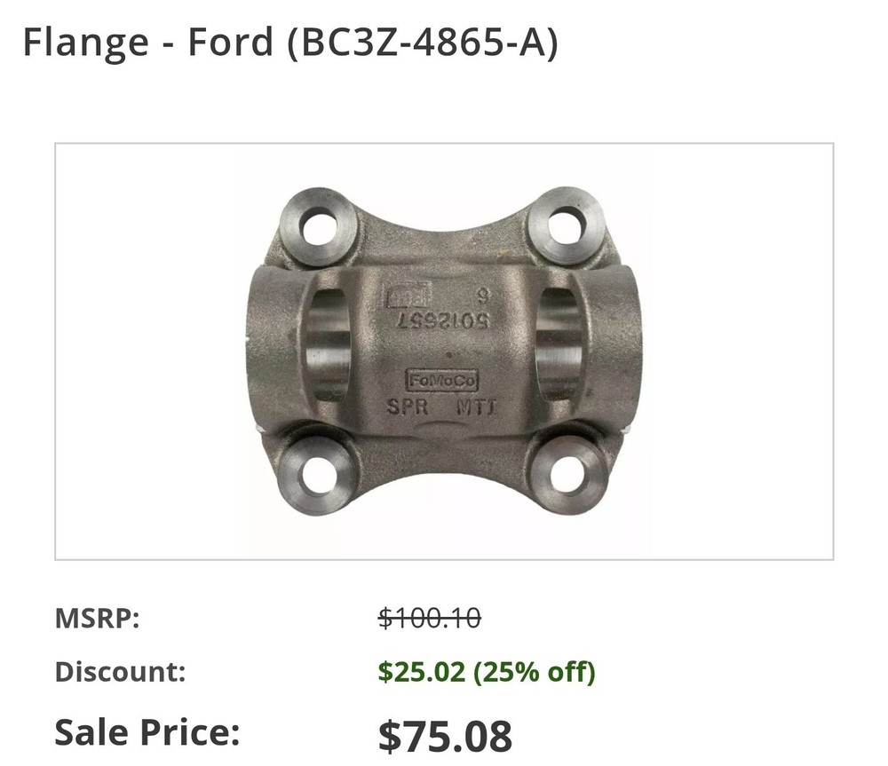 Genuine Ford Flange BC3Z-4865-A