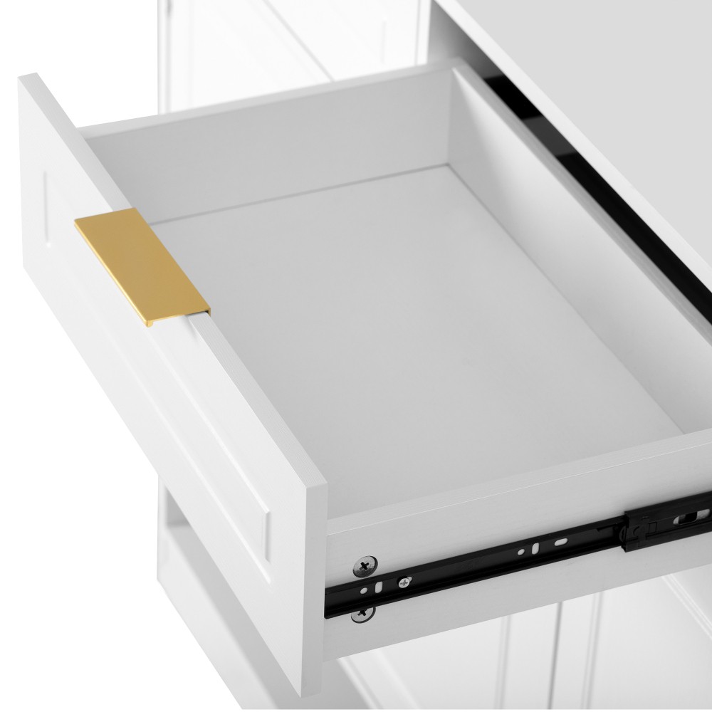 Sideboard with 3 Drawers & Adjustable Shelf, Multi-Functional Storage Buffet