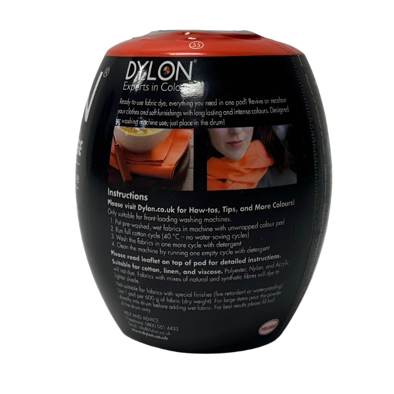 Dylon Washing Machine Fabric Dye Pod Fresh Orange