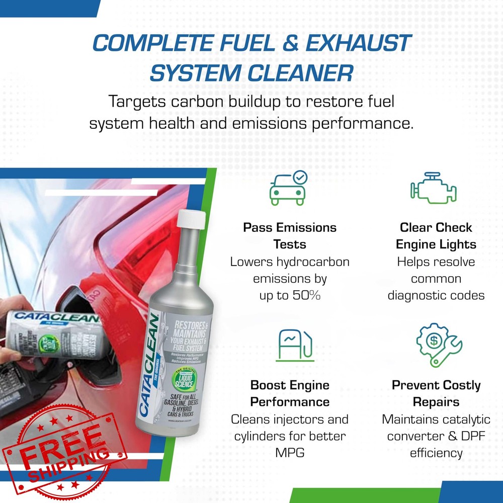 Cataclean Fuel Exhaust System Cleaner 16oz Emissions Test