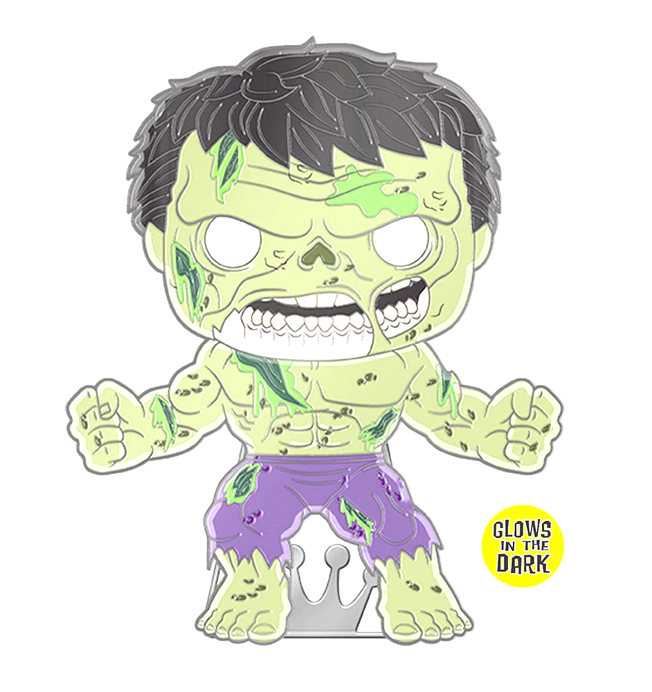Funko Pop! Pin Zombie Hulk Bruce Banner #34 Marvel Avengers GiTD Enamel Large
