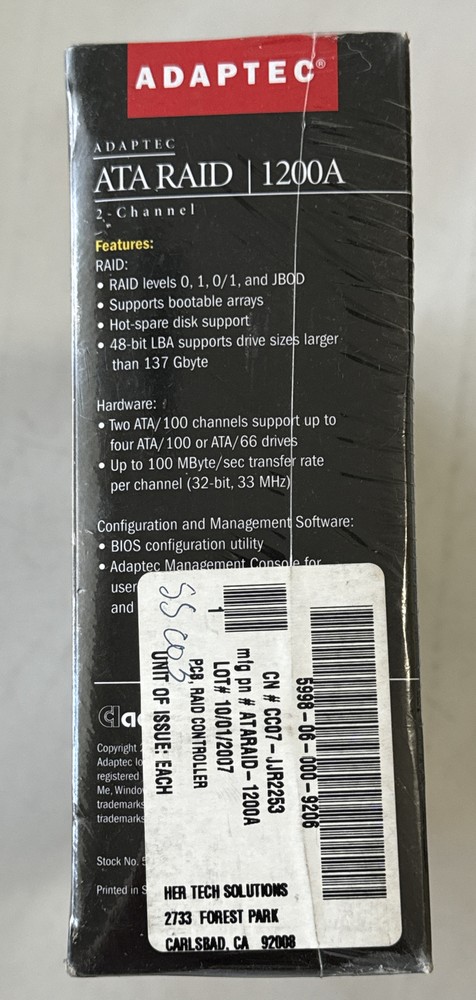 Adaptec, ATA Raid 1200A, 2-Channel, 1891200