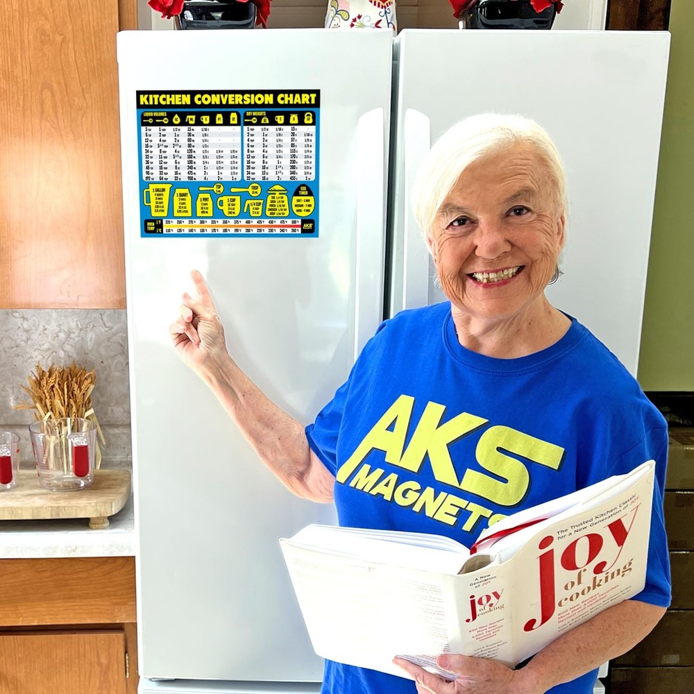 Kitchen Measurement Conversion Chart Magnet - Extra Large Easy to Read Magnet...