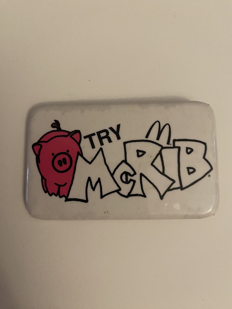 McDonald’s Try McRib Pin Back Button P114