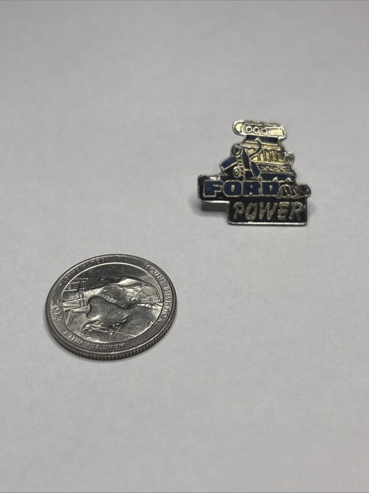 Lapel Pin - Engine Block Ford Power S69