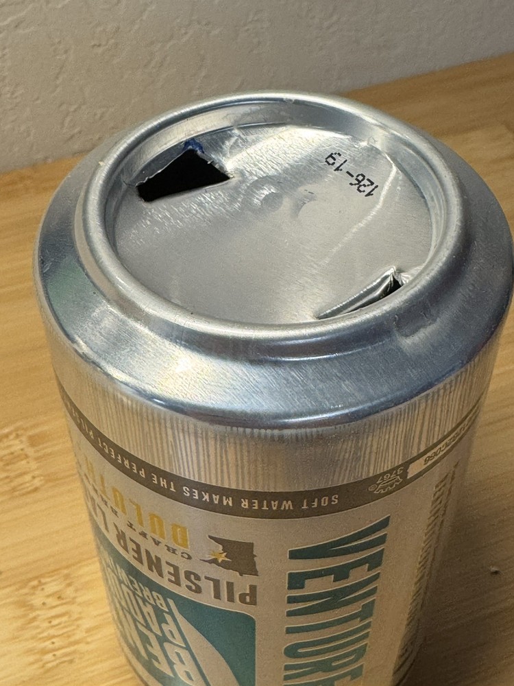 Bent Paddle Venture Pils - Empty Beer Can Bottom Opened - Duluth
