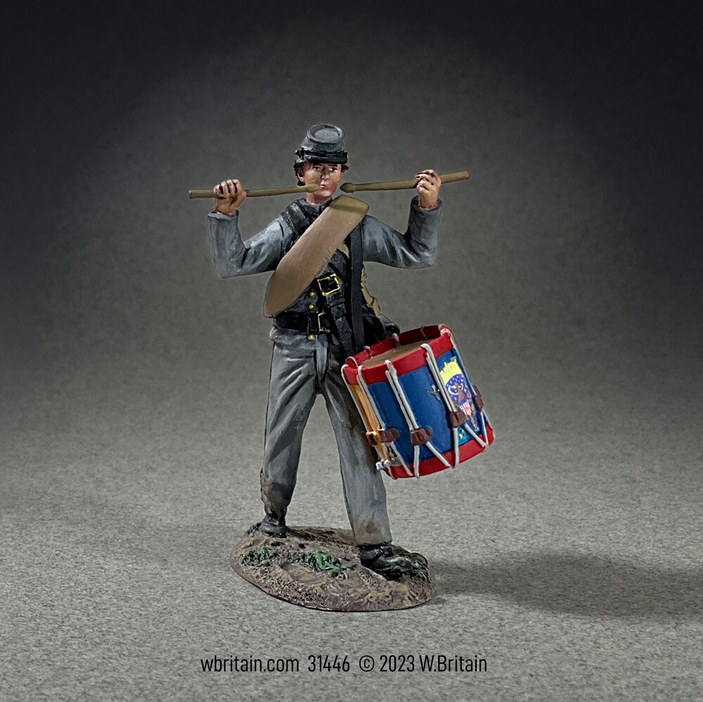 W.Britain 31446 Confederate Infantry Drummer Marching (Britains)