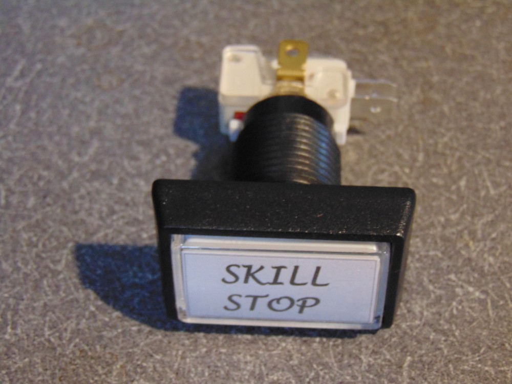 Long Lasting Quarter Pusher Lighted Skill Stop Button. Professional Heavy Duty