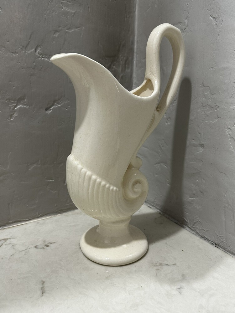 Vintage Hand Signed Vase White 10”
