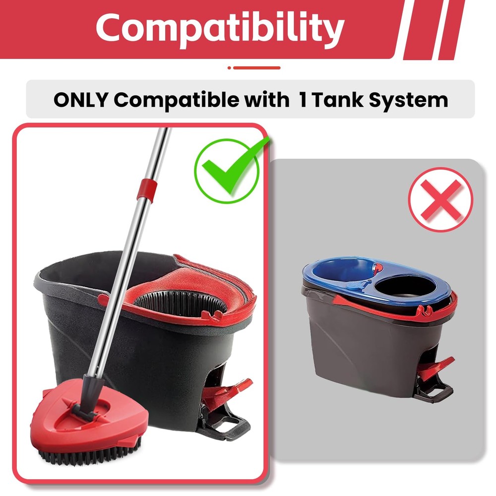 Mop Replace Heads Mop Handle and Mop Base Replacement for O Cedar EasyWring 1...