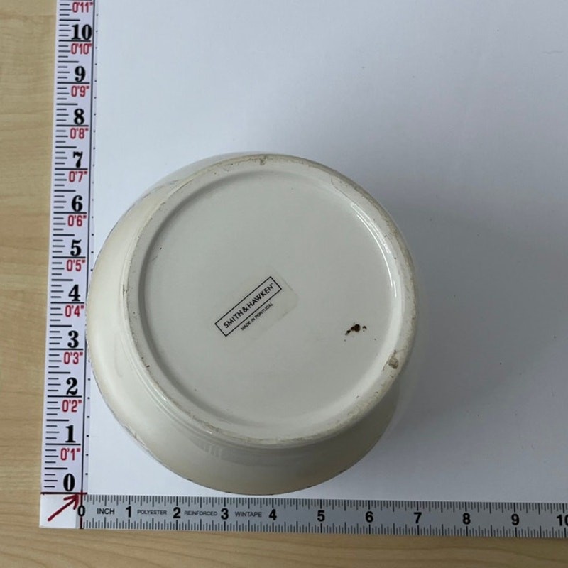 Smith & Hawken Portugal Ivory Ceramic Cachepot