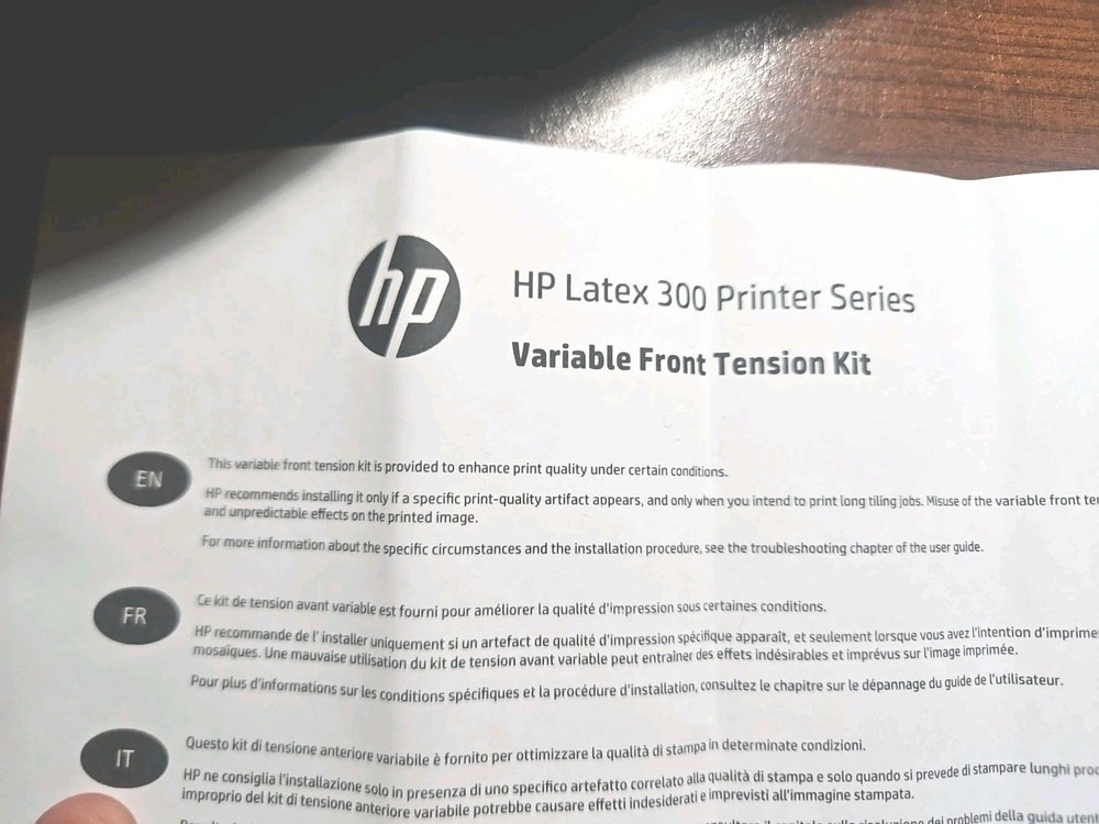 NEW HP VARIABLE FRONT TENSION KIT B4H70-00201 MAKE OFFER