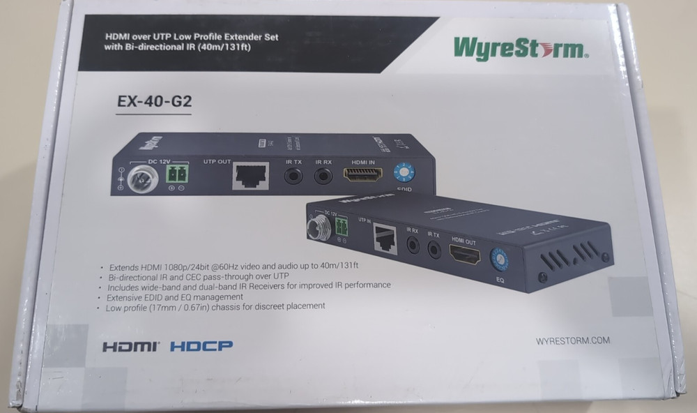 WyreStorm EX-40-G2 -TRANSMITTER & RECEIVER New Open Box