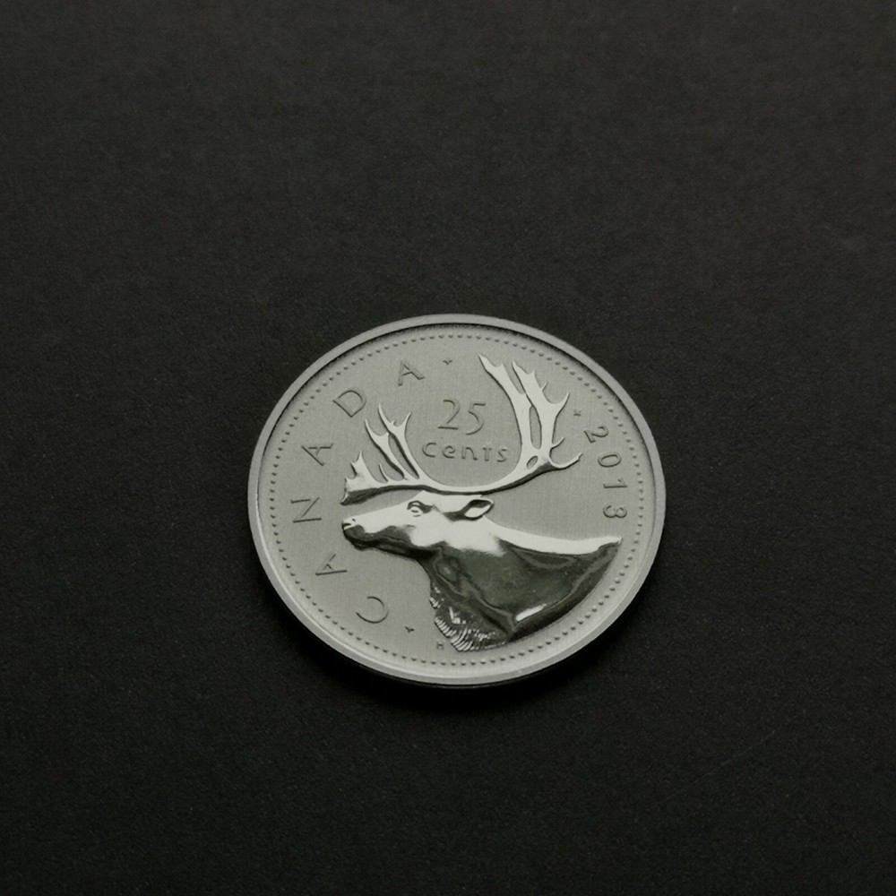 ***  CANADA  25  CENTS  2013  ***  SPECIMEN  ***  FROM  MINT  SET  ***