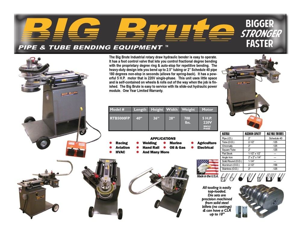 Pipe & Tube Bender Big Brute