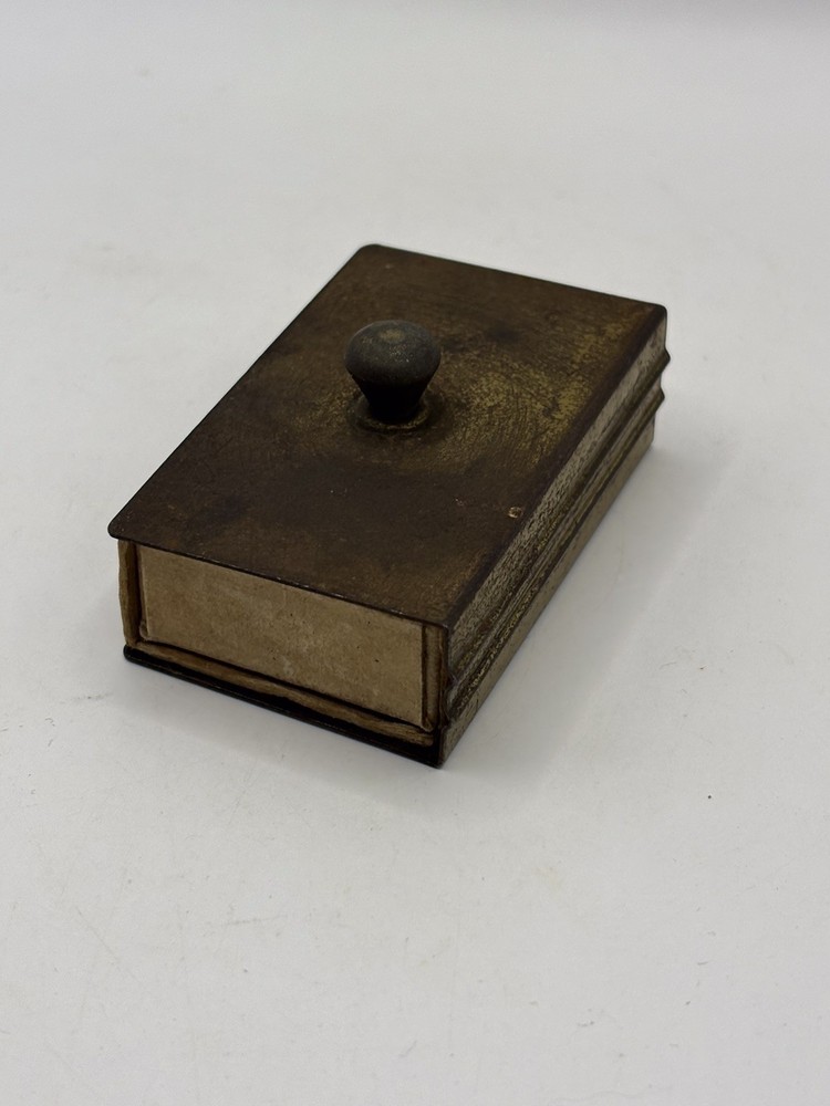 Vintage Brass Match Box Holder Case