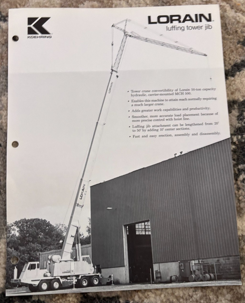 Lorain Luffing Tower Jib Brochure AMIL25
