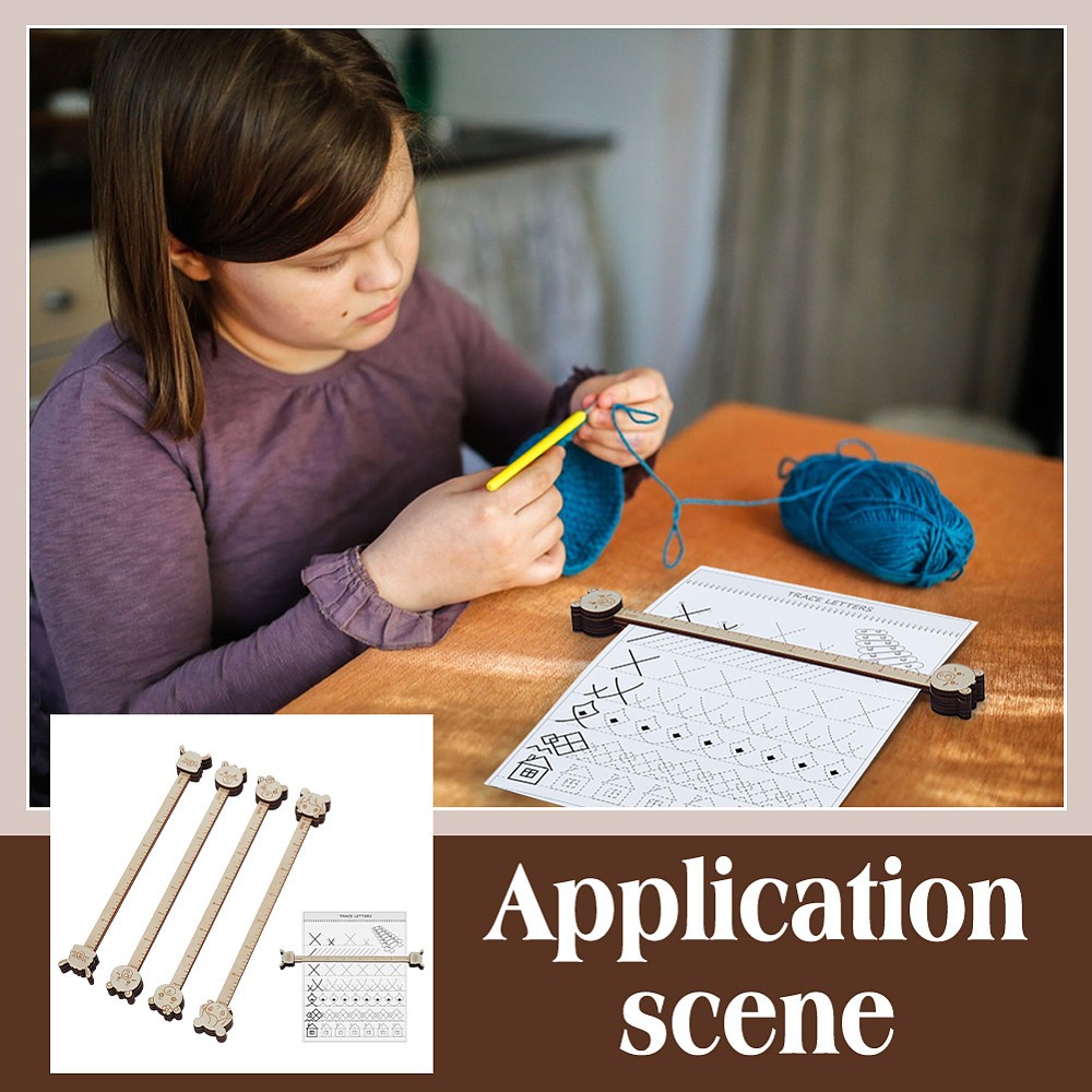 1set Wood Knitting Chart Holder Pattern Holder Knitting Tool Accessories
