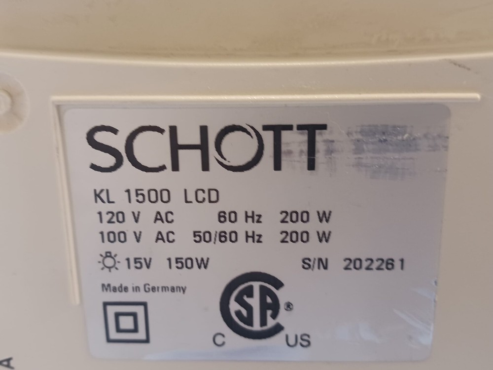 Zeiss Schott KL 1500 LCD Digital Compact Microscope Fiber Optic Light Source