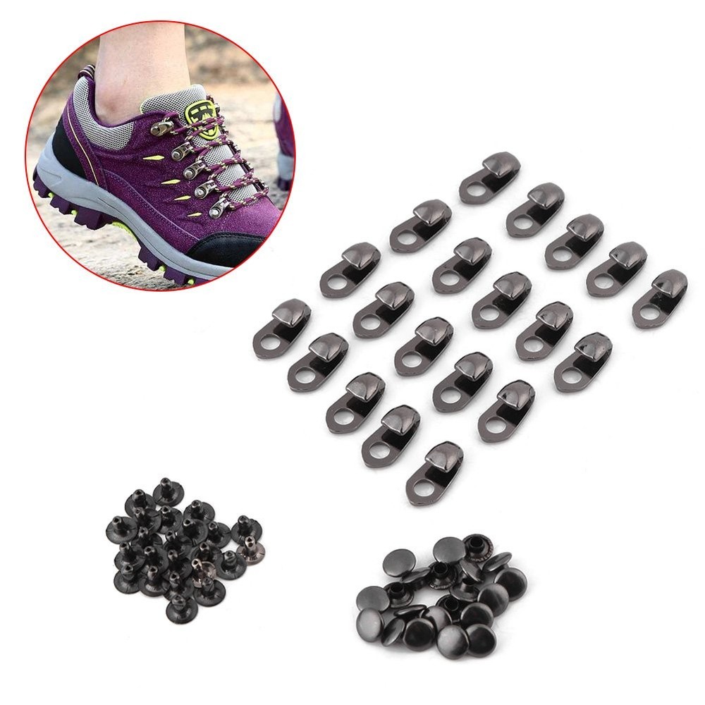 Boot Hook Eyelets - Speed Hooks with Rivets for Repair/Camp/Hike/Climb Access...