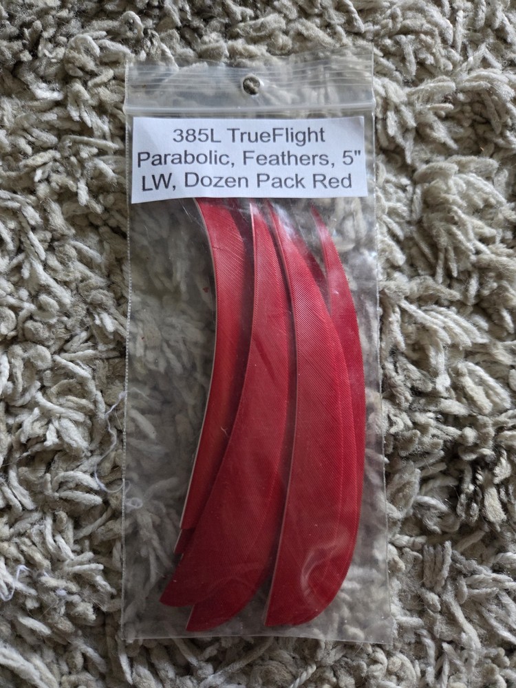 Trueflight 5" Parabolic LW Solid Red Dozen Pack