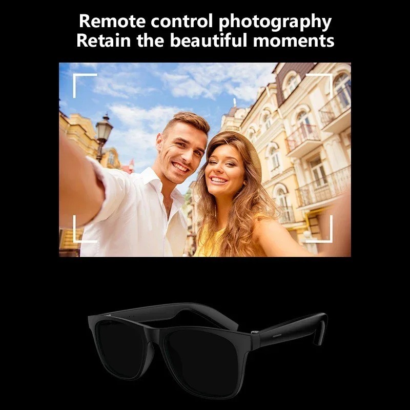 Smart Glasses Bluetooth Sunglasses Camera AI Voice Assistant Translator