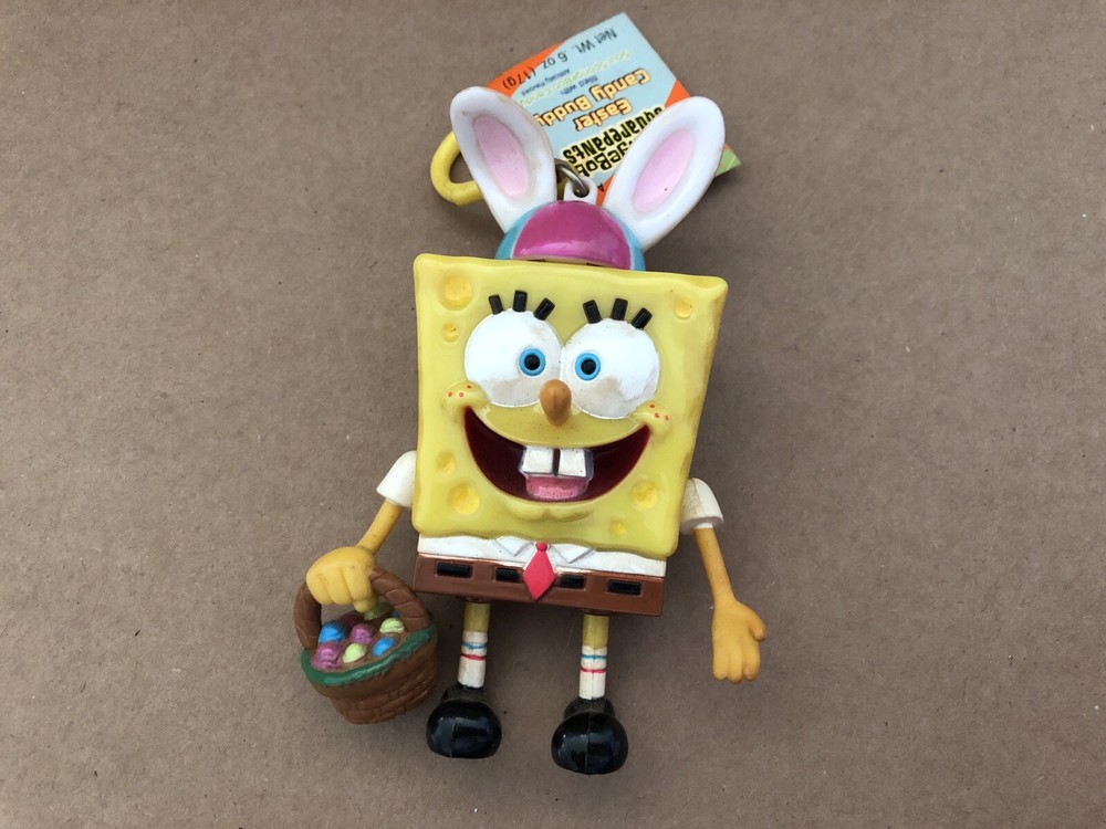 2004 Nickelodeon SPONGEBOB SQUAREPANTS Easter Candy Buddy w/ Tag Container Bunny