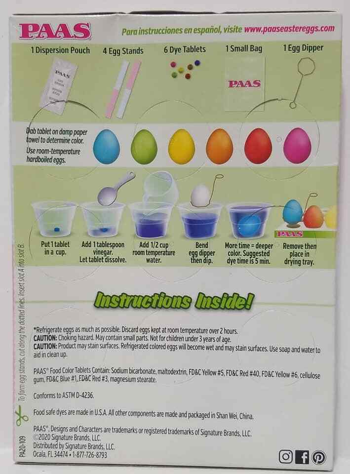 Paas Spring Hatchlings Easter Color Kit Egg Decorating Kit (LOC NS)