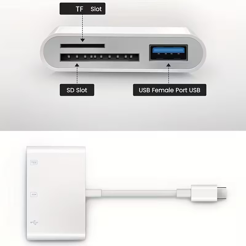 NEW ✨ USB-C to SD/TF/Micro SD Card Reader HIGHSPEED Android/iOS/Windows😍