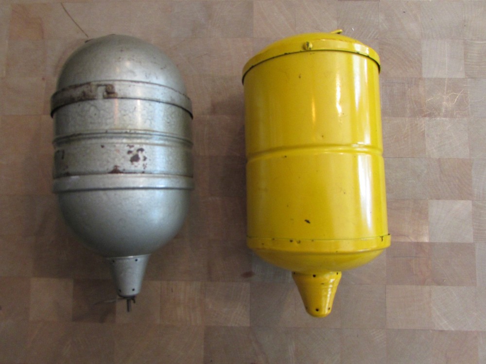 Vintage OVERHEAD CANNISTER Auto Safety Spray Fire Control System 2 PCS. EMPTY