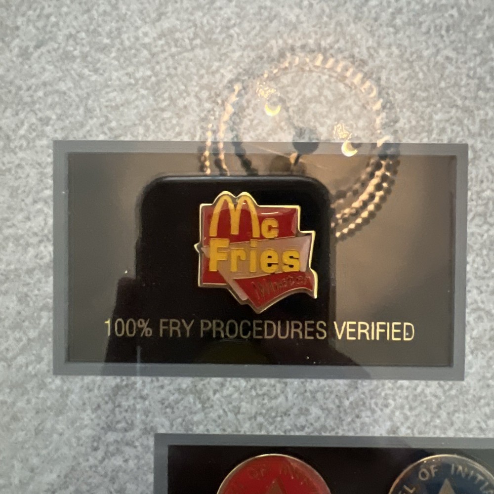 25”x13” Framed McDonald’s Recognition Program Display Pin Set With 25 Pins