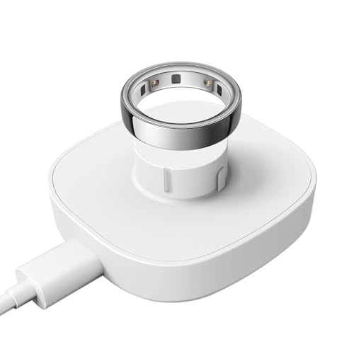 Compatible with Oura Ring 4 Charger,Fast Charging Dock and USB-C Size 10 White