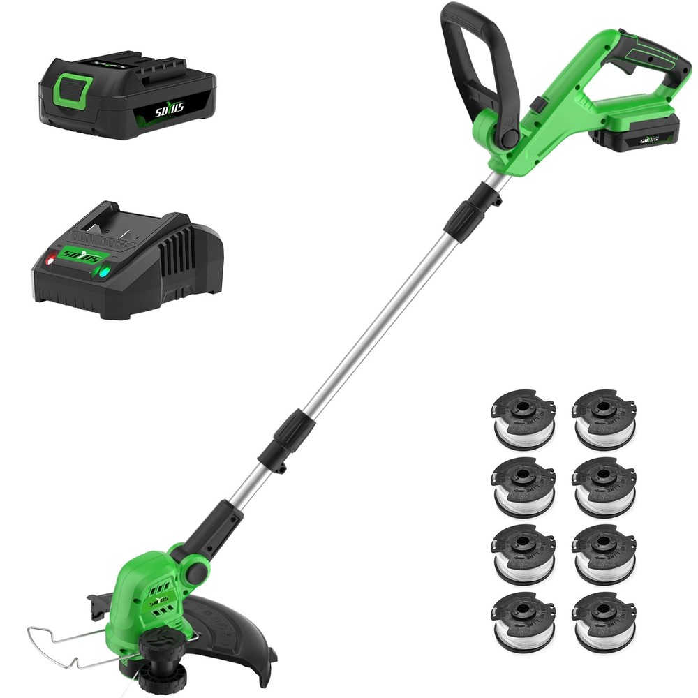 Weed Wacker Cordless, 12 Inch String Trimmer Battery Powered with Battery and...