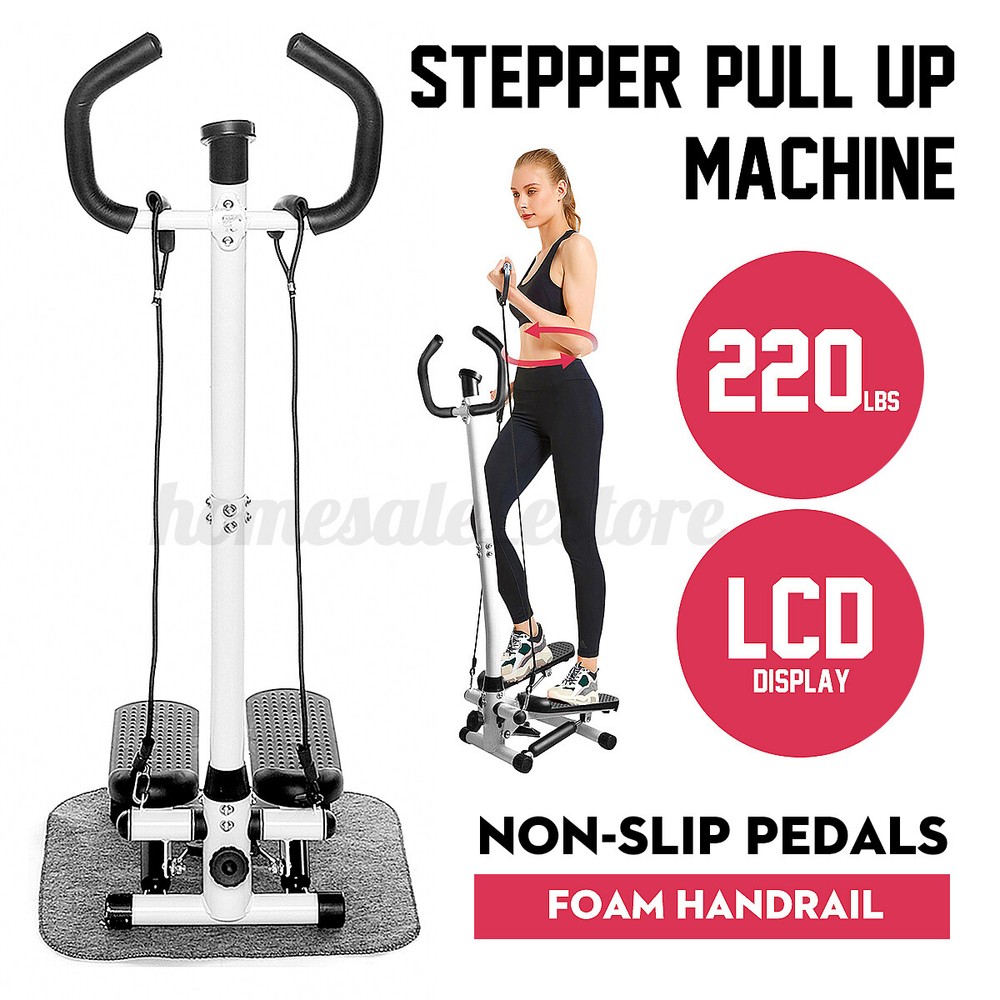 Climber Stepper Machine W/ Handlebar & LCD Display 220lbs Weight Capacity