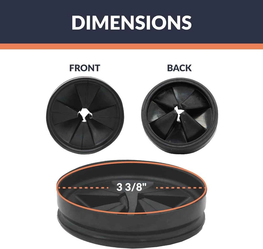 Durable 3-3/8-in. Splash Guard for Garbage Disposal: Minimizes Mess and Splashes