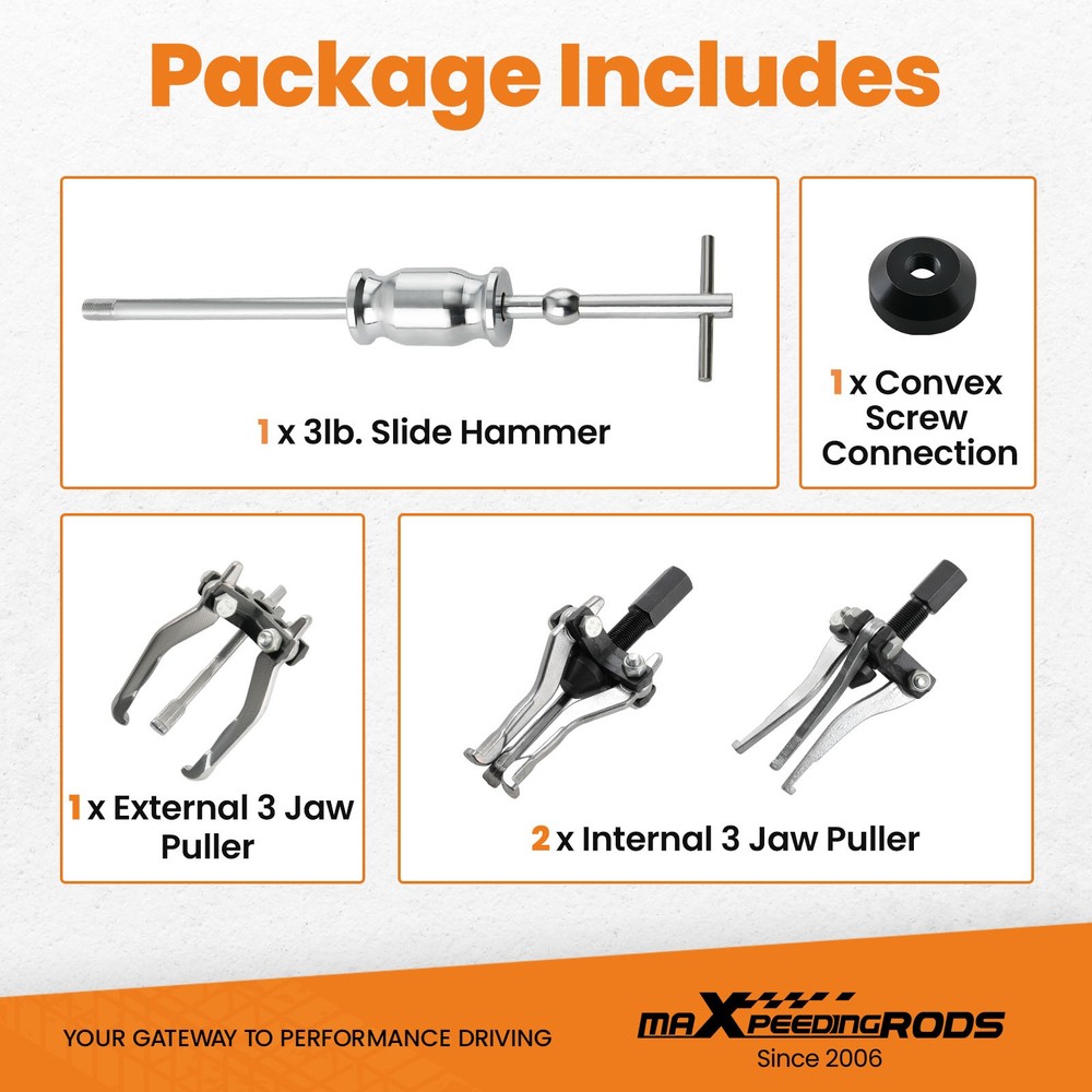 Universal Internal & External Gear Pulley Puller Set with Nera three catch