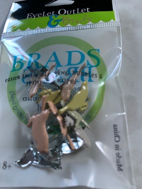 BRADS MULTI-COLORED BIRDS BRADS - 12PCS - BIRDS #3